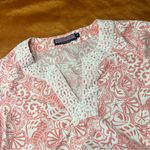 Vineyard Vines Tunic Starfish Shell Seahorse logo print Pink and white medium Photo 1