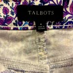 Talbots Fall Dark Purple Floral Stretch Denim Skirt, Size 4 Photo 2