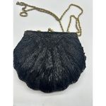 La Regale Vintage La‎ Regale Sparkly Black Beaded Sequin Evening Bag Clutch Handbag Photo 3