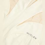 MUGLER White & Beige Illusion Minidress, Size Italy 46, US 10, $990 Photo 2