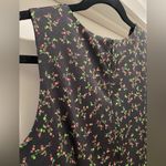 VTG 90s VOLTAGE Black & Pink Mini Floral Print Sleeveless Shift Dress Photo 12