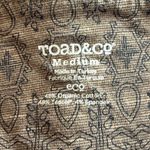 Toad & Co Rosemarie Dress Women’s Medium Brown Tapestry Printed Organic Photo 3