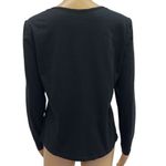 Boston Proper Cotton Black Criss Cross V Neck Long Sleeve Tee Shirt Womens M Photo 5