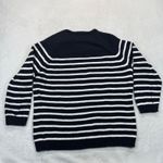 CHAPS Breton Striped Cotton Knit Sweater Gold Button Detail Nautical XL READ Photo 7