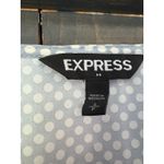 EXPRESS  Women's Polka‎ Dot Top Blouse Gold Zipper Detail Short Sleeve Photo 4