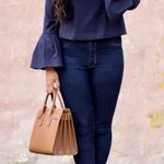 ZARA NWT  Bell Sleeve Cropped Top Sz Small Photo 0