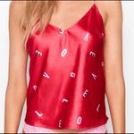 Victoria's Secret NWOT Victoria’s Secret 2019 Valentine’s Day Red Love Letter Satin Cami Sz S Photo 0