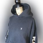 Playboy Bunny Black Oversized Baggy Cozy Comfy Hoodie Logo Sleeves L Photo 2