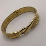 Monet Signed  Costume Jewelry Gold Tone Bangle Bracelet Photo 0