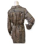Sincerely Jules  Black & Gold Geometric Wrap Dress Photo 4