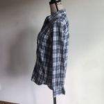 Madewell Button Down Blue and White Flannel Photo 3
