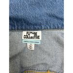 Future Collective Women's XS Denim Jacket (Gabriella Karefa) Cinched Button Blue Photo 3