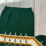 Vintage JCPenney green yellow knit sweater grandpa style Photo 12