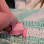 Target Stoney Clover for Mint and White Striped Linen Blend Tie Strap Ta… Photo 6