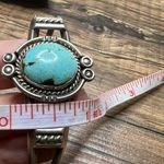 Vintage Native American Sterling Silver Turquoise Cuff Bracelet Photo 12