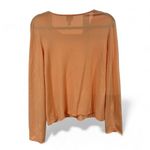 Eileen Fisher  Long Sleeve Peach Orange Shirt- Size Large Photo 1