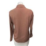 Abercrombie & Fitch Brown Tan Silk Satin Button Up Boyfriend Shirt Blouse Top XS Photo 1