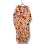 Frances Valentine Roper‎ Caftan Poppy Floral Yellow Size 2 Embroidered Bohemian Photo 3