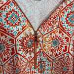 Belle Kim Gravel Orange Floral TripleLuxe Knit Top Photo 2