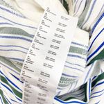 Maje Pando Pandora Striped Twill Relaxed Jumpsuit: Green/White/Blue Faux Wrap Photo 11