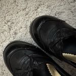 Bongo Vintage Y2K  Faux Leather Platform Bow Heels Sz 8 Black Femme Coquette 50s Photo 5