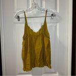 Hem & Thread NWT  Mustard Yellow V Neck Scalloped Cami Tank size Small Photo 5