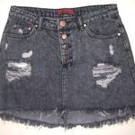 Signature 8 Black Denim Skirt  Photo 0