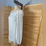 Apt. 9  white blue striped square neck long sleeve blouse top shirt Large Photo 1