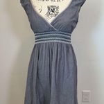 Speed Control New York Dress Medium Blue Chambray V Neck Sleeveless Summer Photo 1
