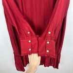 J.Crew Amelia Popover Shirtdress Drapey Viscose Twill Burgundy Ruffle 2X NWT Photo 11