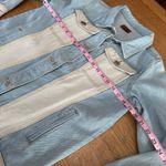 POL  EUC Light Two Tone Blue and Cream Denim Jacket Sz S 19” p2p Photo 2