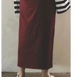 Hippie Chic 🆕 Raisin Side-Slit Maxi Skirt Burgandy M🆕 Photo 1
