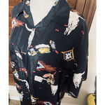 Studio GA Vintage 90s Silk Southwest Shirt Button Photo 1