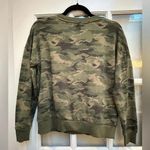 Nine West Camouflage Camo Print Ruffle Pullover Sweater Sweatshirt Size M Medium Photo 3