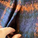 CAbi Checkmate Blue & Orange Plaid Double Breasted Textured Blazer Jacket Small Photo 7