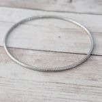 Vintage Bracelet/Bangle Thin Silver Tone Cable Like Design Photo 2