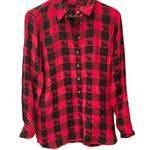 Talbots Scottie Dog Plaid Shirt Red Buffalo Terrier Button Down Black S Photo 3