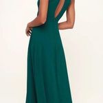 Lulus Lulu’s NWT Night of Romance Emerald Green Sleeveless Maxi Dress Photo 2