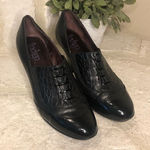 Clarks Indigo by  black leather/patent leather low booties sz 10 Photo 0