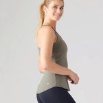 Glyder Peek-a-boo Tank in Dark Moss Green Size Medium Sz M Fitted Workout Top Photo 3