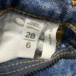 Ann Taylor  LOFT Blue High Waist Raw Cut Herm Slim Flared Bootcut Denim Jeans 6 Photo 4