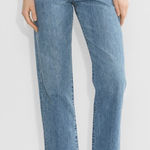 Denim Forum The Marlo High Rise Baggy Jeans in Light Wash 30L Size 29 Blue Photo 0