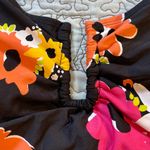 Anne cole Black Floral One-Piece Swimsuit Scoop Back Tummy Control Sz 12💛 Photo 4