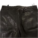 Banana Republic Womens Genuine Black Leather Wide Leg Lined Dress Pants Size 4 Photo 4