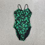 TYR Draco Cutoutfit One Piece Swimsuit Womens 30 Green Abstract Print Low Back Photo 10