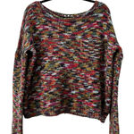 Roxy Red and Pink Crew Neck Sweater Photo 0