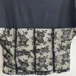 Black Lace Sweetheart Ruched Top, Women’s Floral Lace Overlay Blouse, Size Small Photo 11