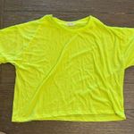 Heart & Hips  Bright Yellow neon crop T-Shirt size medium Photo 0