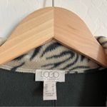 LOGO By Lori Goldstein LOGO Lori Goldstein Reversible Fleece Coat Multicolor Snap Photo 3