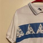 Cricket Lane White and Blue Polo Shirt Photo 4